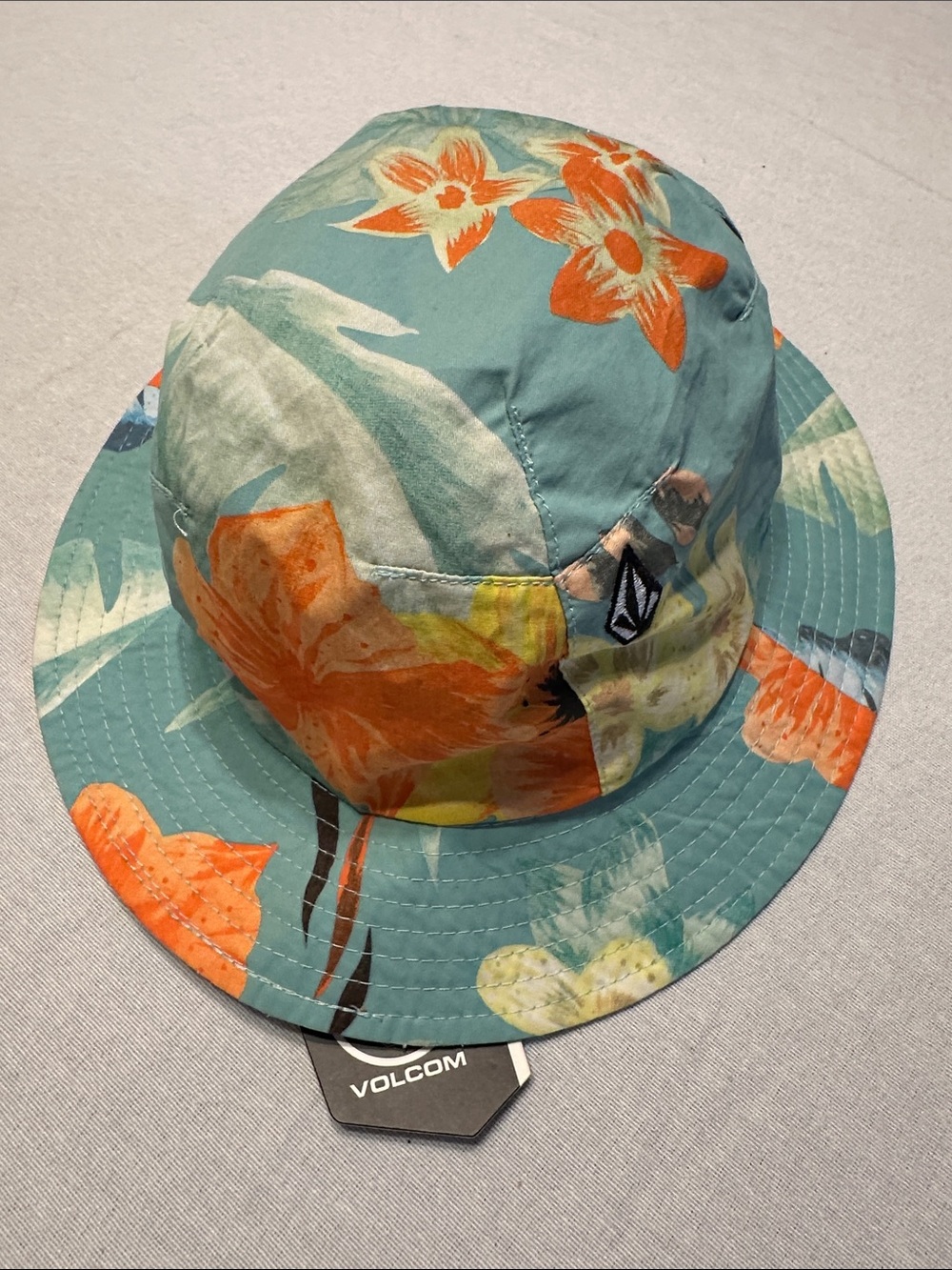 Volcom Pale Head Tropical Floral Bucket Hat size S/M